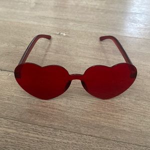 Child Size Red Heart Shaped Glasses